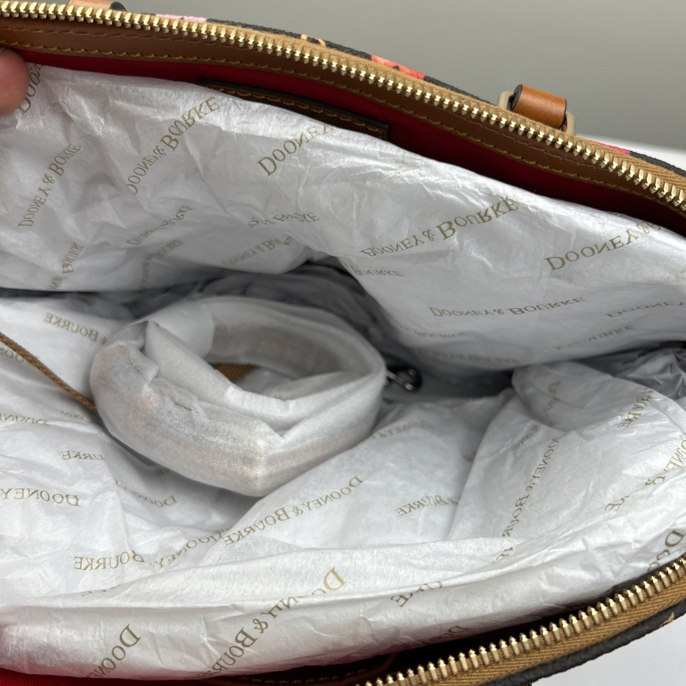 NWT Dooney & Bourke Hearts Signature Zip Zip Satchel Handbag Purse Bag BGRHT2343 - Picture 9 of 16